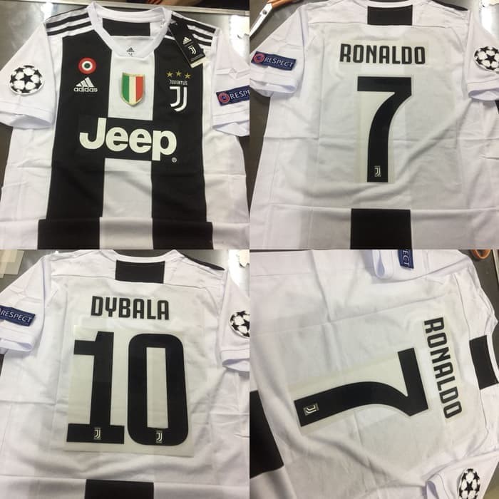Jersey Baju Kaos Juve Juventus Home 18/19 Grade Ori FULL PATCH NAMESET