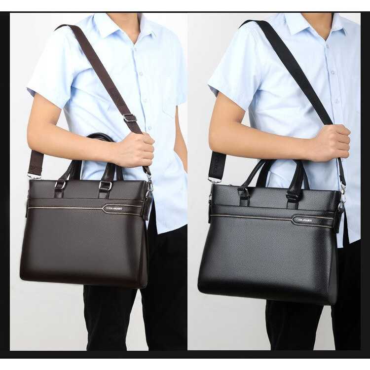 Rhodey Tas Selempang Laptop Pria Premium Kulit Leather Bag - HA-044