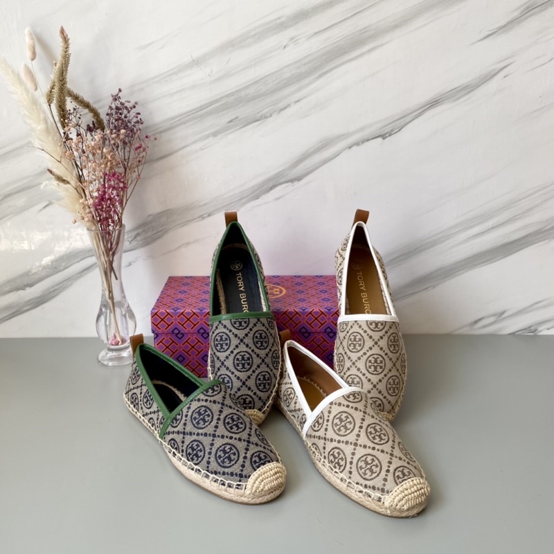 SEPATU WANITA TORY BURCH T MONOGRAM ESPADRILLE SHOES ORIGINAL