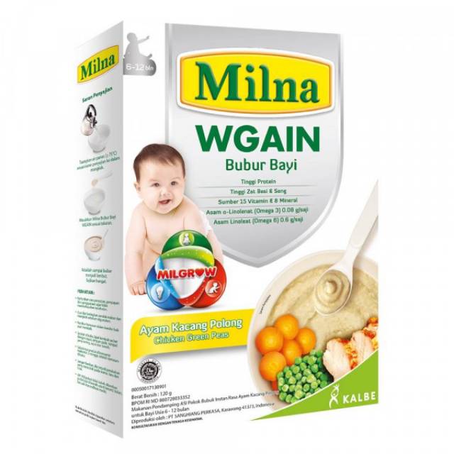 Milna WGAIN 6-12 bulan Ayam Kacang Polong 120g