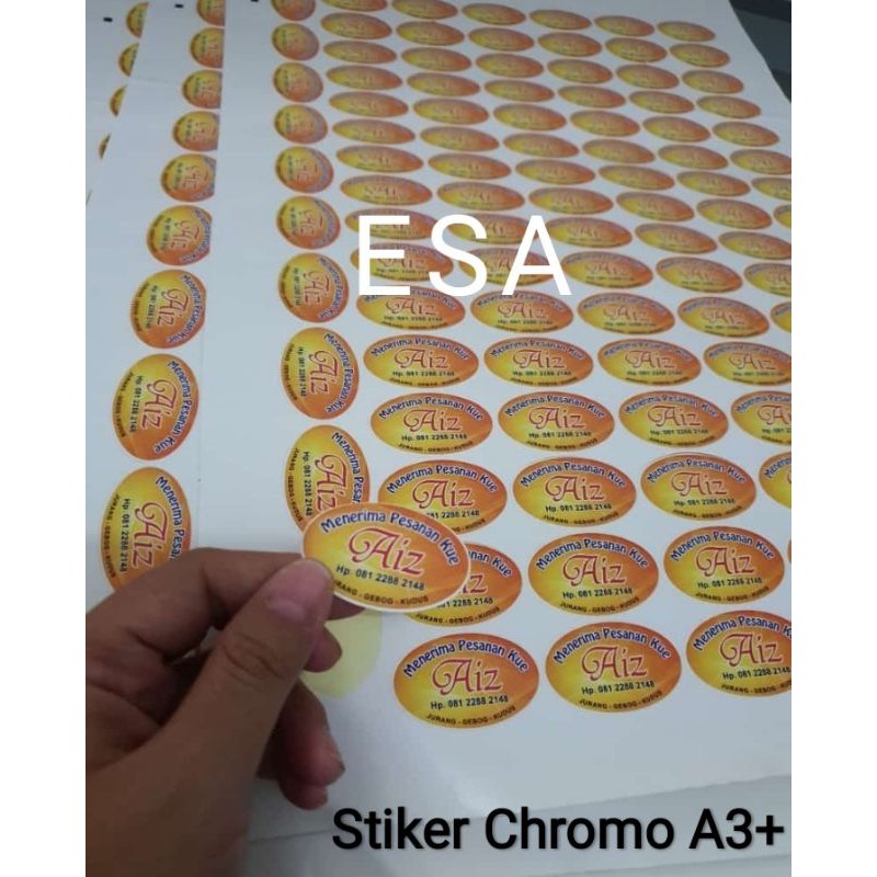 

~ Stiker Chromo A3+ Lembaran Print Full Colour Termurah