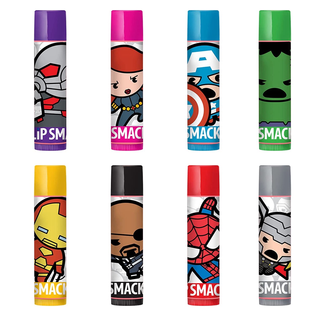 Marvel Avengers Lipsmacker Lip Balm - Iron Man Spiderman Thor Dr Strange Hulk