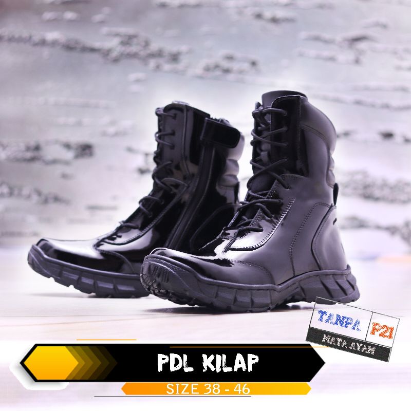 P21 / SEPATU PDL KILAP TANPA MATA AYAM