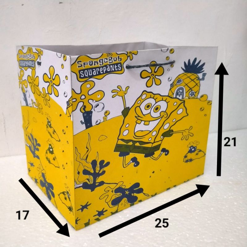 

paperbag bento motif spongebob 25x17x21, minimal order 12 pcs