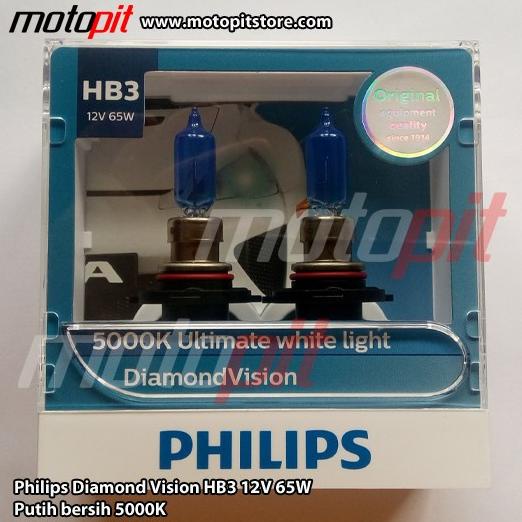Philips Diamond Vision HB3 Putih 5000K Berkualitas