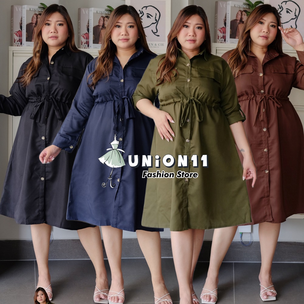 UNION11 - ATASAN JUMBO WANITA / TUNIK JUMBO BIGSIZE XXXL / DRESS JUMBO WANITA LD 120 / BAJU JUMBO WANITA BB 80 KG HEIDI