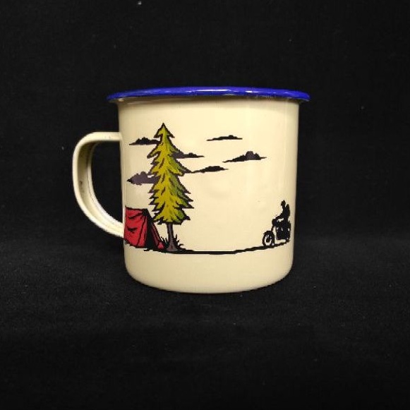 Cangkir Enamel Camping / Cangkir Pendaki / Cangkir Travelling / Cangkir Jadul / Cangkir Custom / Can