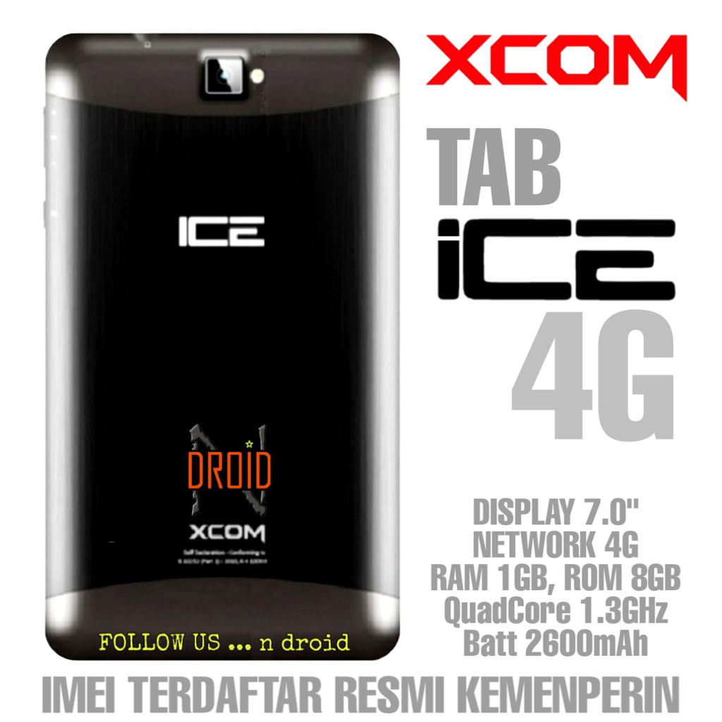 TABLET XCOM iCE - TABLET 4G 7" - RAM 1GB ROM 8GB - TABLET MURAH