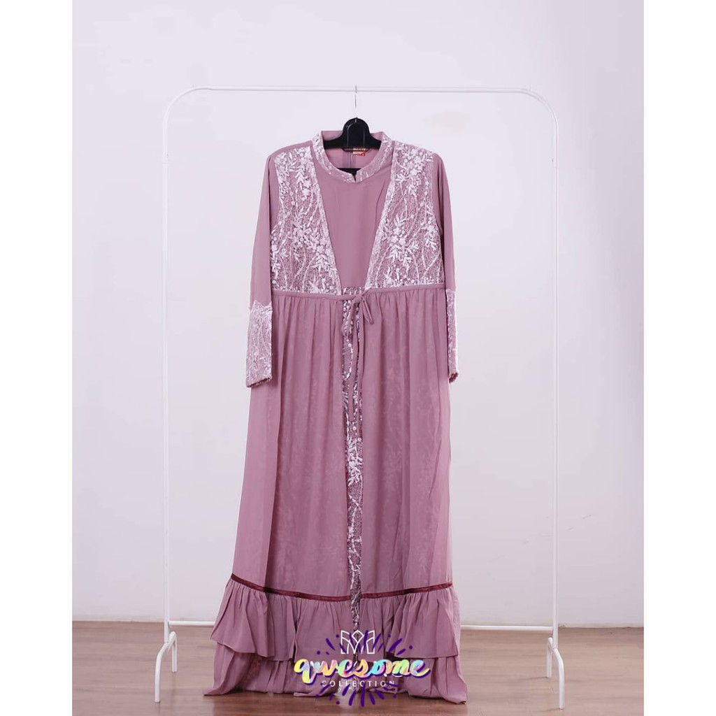 PROMO LONG GAMIS PESTA / LONG GAMIS CERUTI MIX TULLE SPYDER / GAMIS PESTA