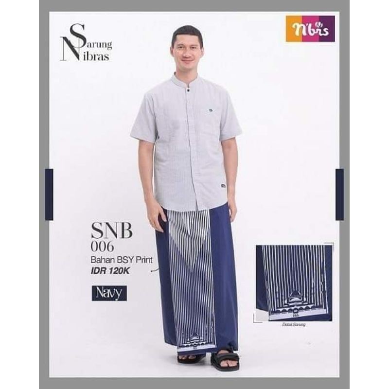 SARUNG NIBRAS SNB 006 GREEN IDUL FITRI LEBARAN
