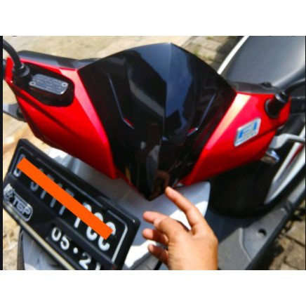 Visor Motor Honda Beat FI ESP New 2017 - 2019 - Bahan Berkualitas - Hitam Transparan