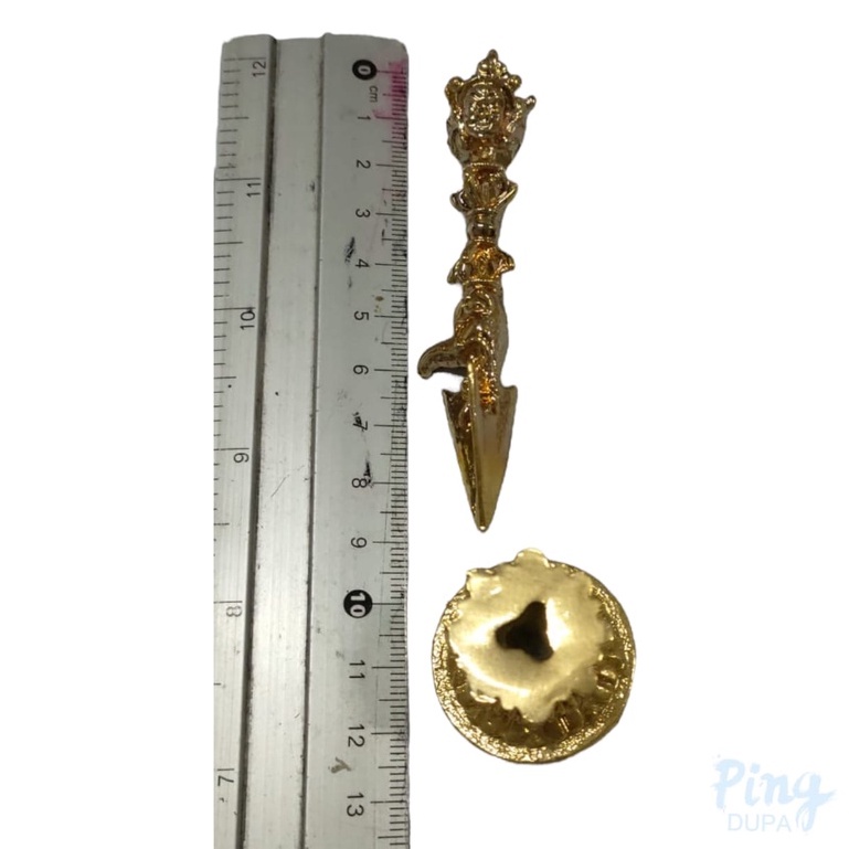 Purba Vajrayana Tibet Tantra Nepal India Tinggi 12cm Gold Plated