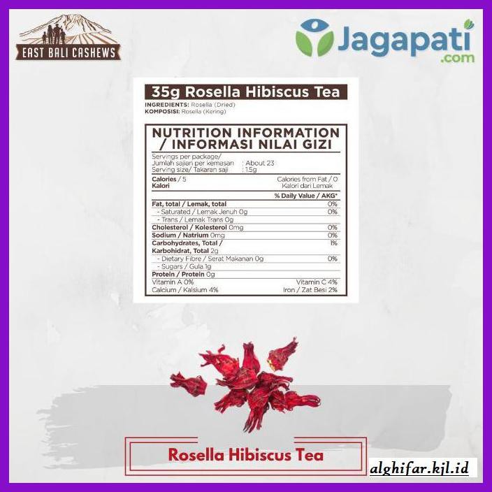 

lanoisidartdrink- east bali cashews - rosella hibiscus tea 35gr - teh rosella - herbal -asliii-
