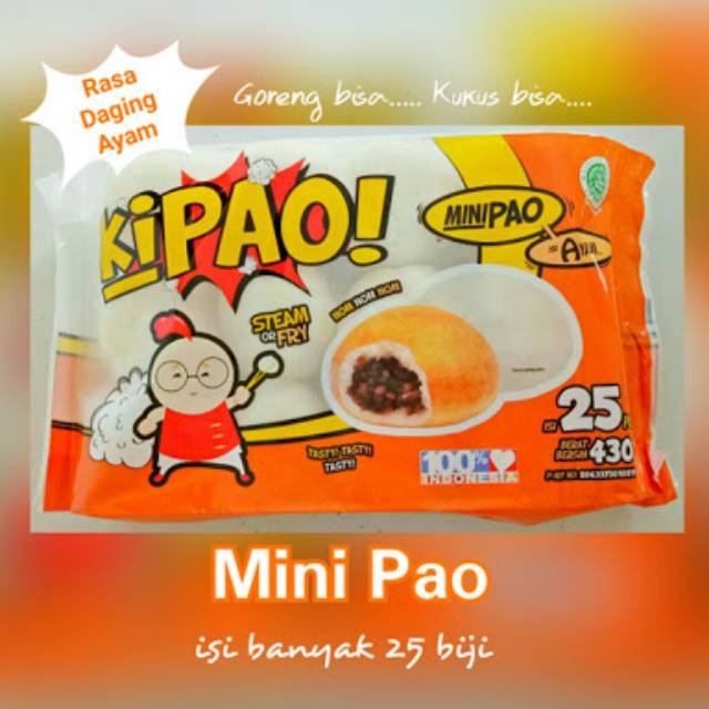 

Kipao ayam / kipao coklat bakpao mini isi 25