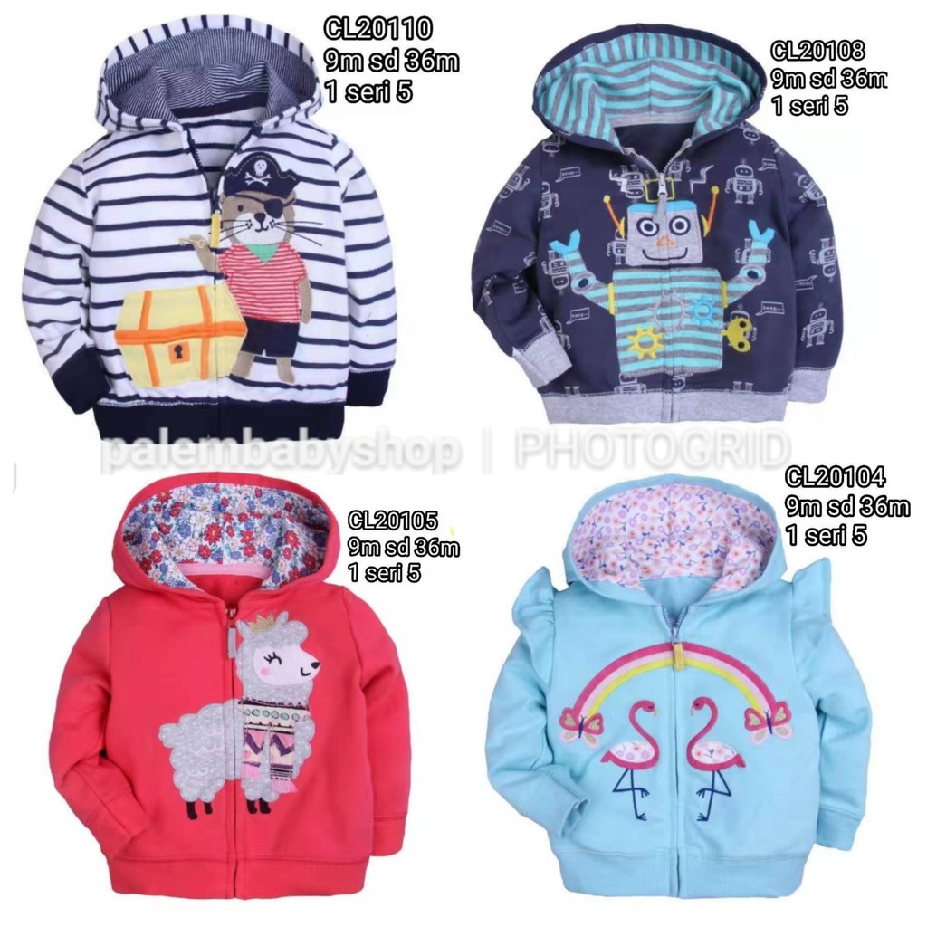 Catell Love Jaket Mantel Bayi Anak Boy&amp;Girl Usia 9M-3T