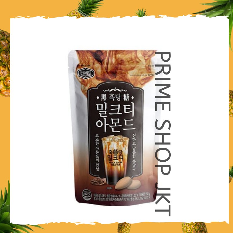 

Murgerbon Brown Sugar Milk Tea Almond 180gr Black Sugar Kacang Korea