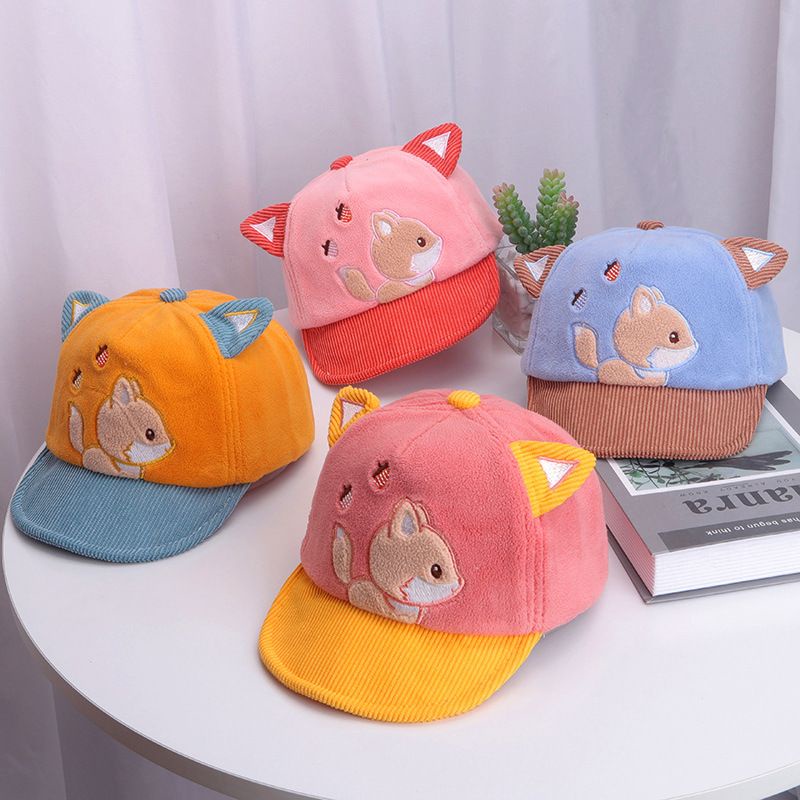 Topi baseball bayi Fox fleece baby caps premium import