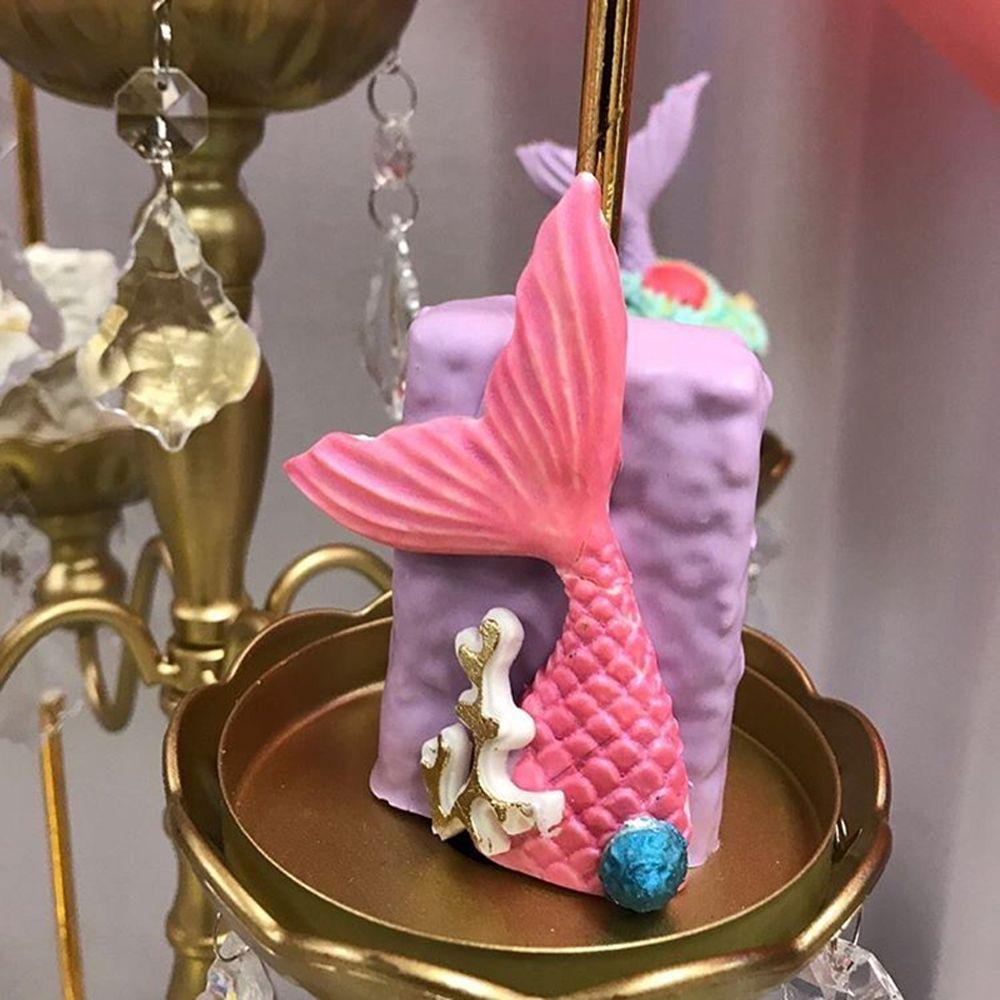 Suyo Cetakan Silikon Bentuk Ekor Mermaid Untuk Membuat Kue / Permen / Pastry