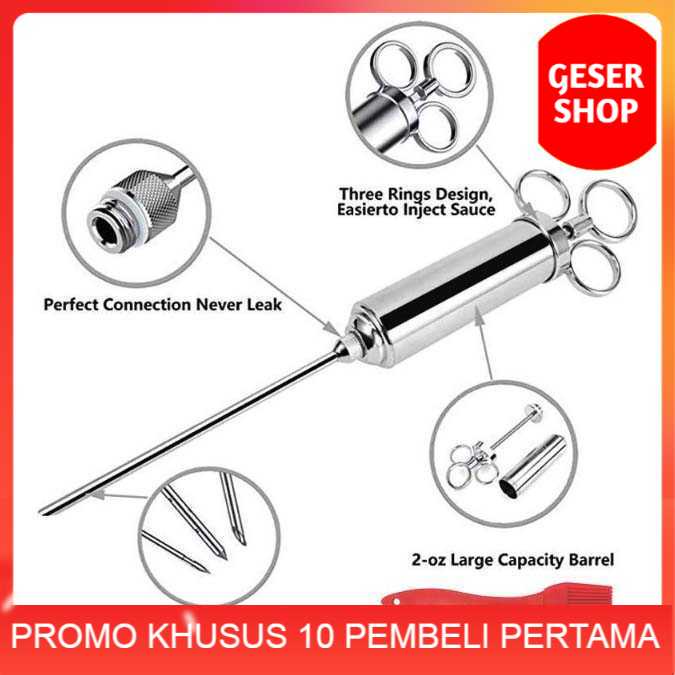 

IYouNice Suntik Bumbu Daging Ayam 3 Needles 2 Brush 2OZ - IY1819