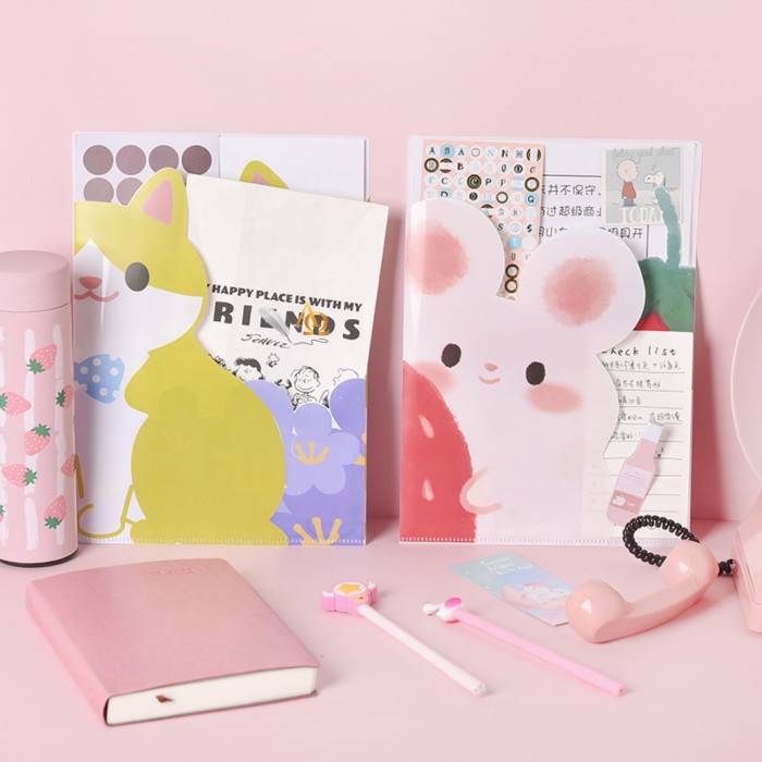 

Clear Folder / Clear Map A4 Motif Animals & Fruits Imut