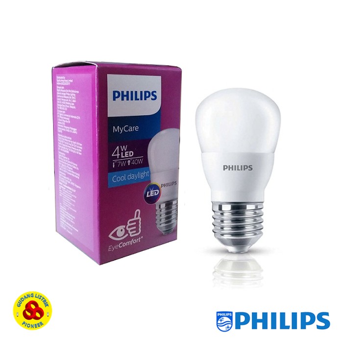 PHILIPS Lampu LED MyCare 4W Putih Bohlam LED Bulb My Care 4 Watt CDL