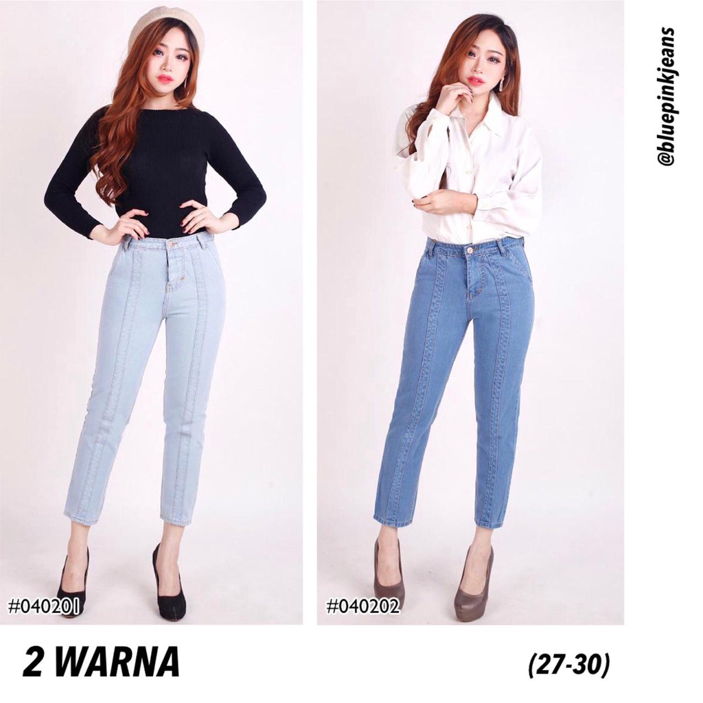  27 30 Boyfriend  Garis  Depan Softjeans Celana  Jeans 