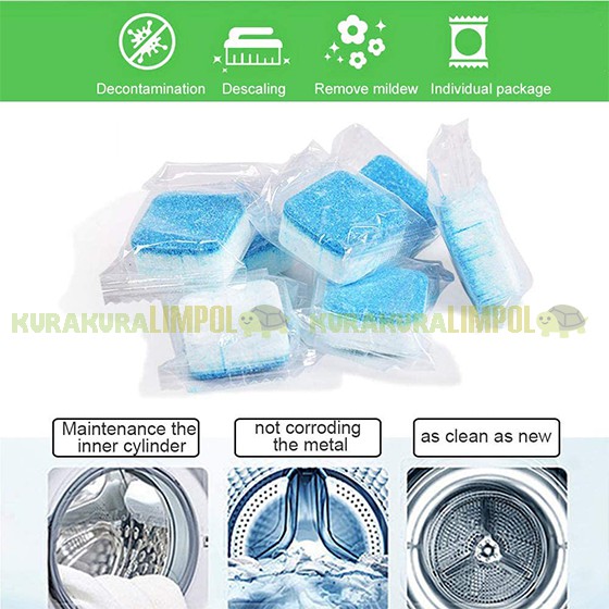 Tablet Pembersih Mesin Cuci Sabun Penghilang Bau Anti Bakteri Deep Cleaning Washing Machine [PADMA]