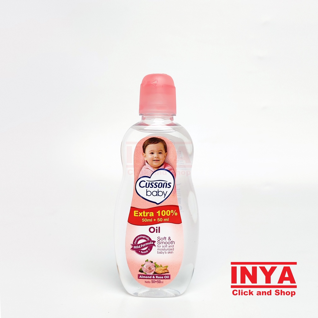 CUSSONS BABY OIL SOFT &amp; SMOOTH ALMOND &amp; ROSE OIL 50ml