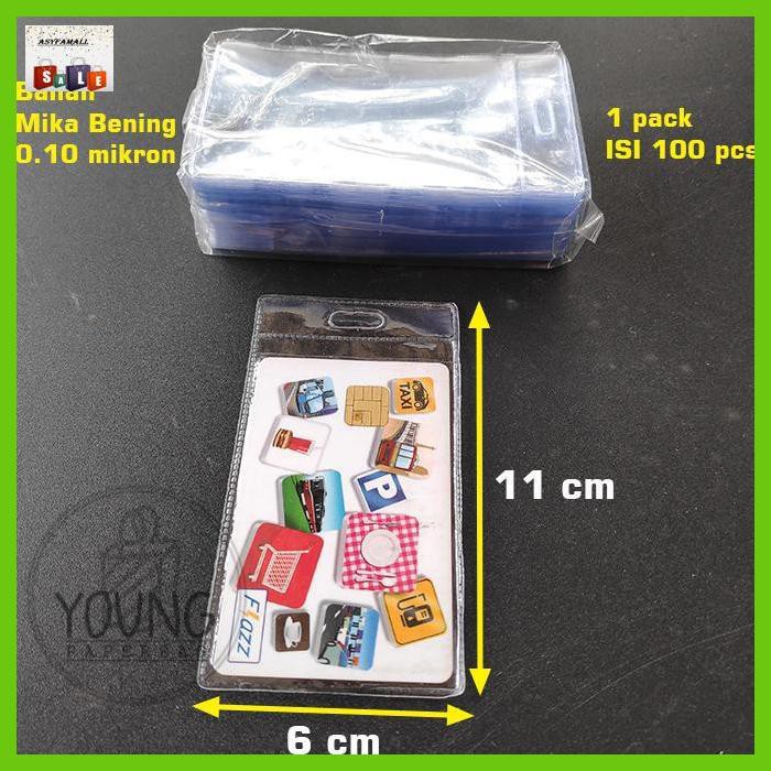 

DOCUMENTO- KANTONG PLASTIK MIKA COVER KARTU ETOLL / ATM / KTP / ID CARD UK. 6X11 -ASLIII.