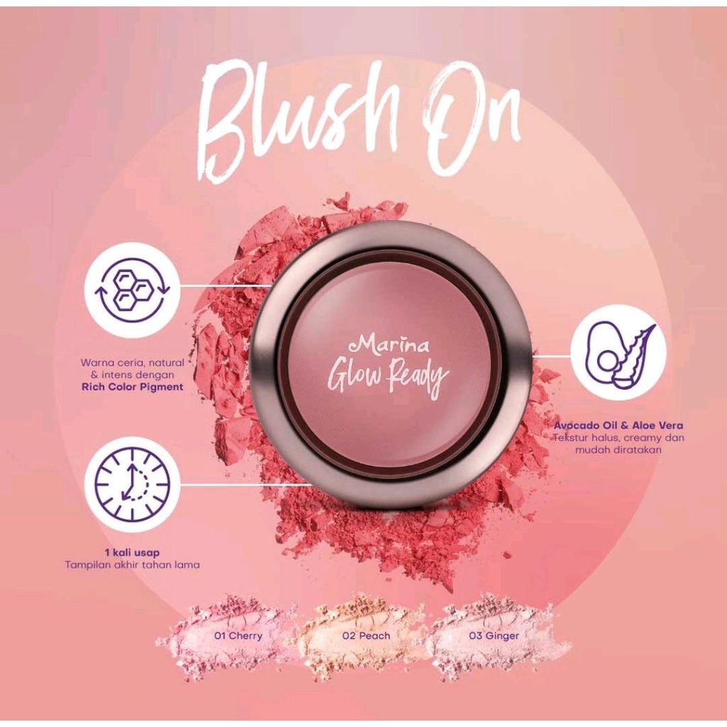 Marina Glow Ready Powder Blush On