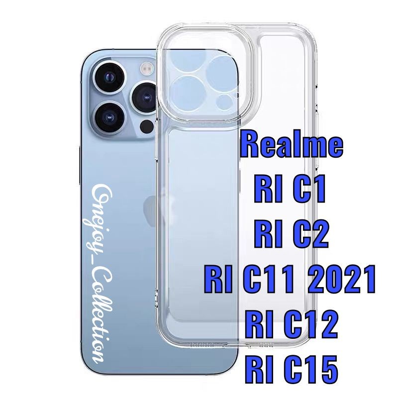 SPACE CASE SOFT TPU CLEAR CASE REALME C1 C2 C11 2021 C12 C15  FULL PROTECTOR CAMERA SOFT CASE 1.6MM BENING