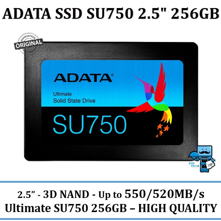 SSD Adata SU750 256GB 3D-NAND R-550MB/s W-520MB/s - Original