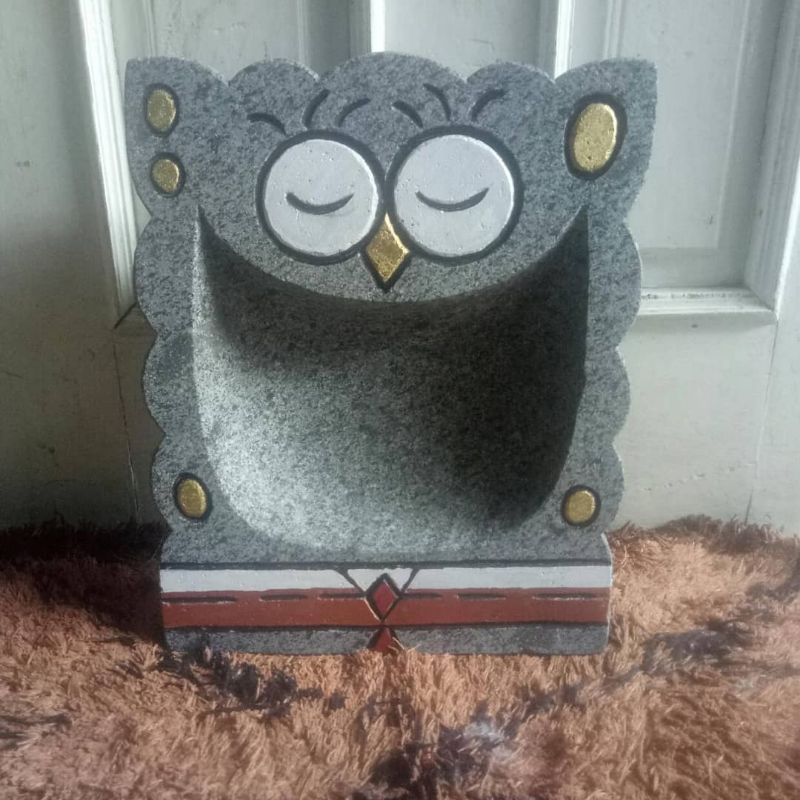 cobek batu asli / cobek batu karakter / cobek lucu / cobek hello kitty