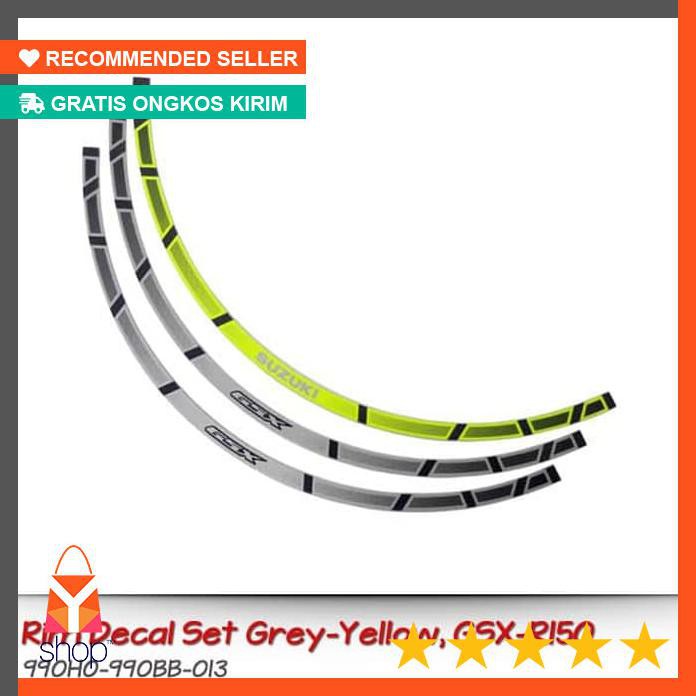 BAGUS BANGET  STICKER VELG GREY-YELLOW SUZUKI GSX-R150 / GSX-S150