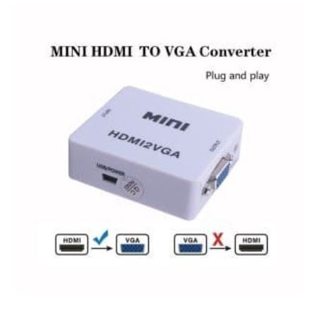 Hdtv female to vga female 3.5mm audio 1080p mini box adapter converter - Hdtv in to vga out full hd