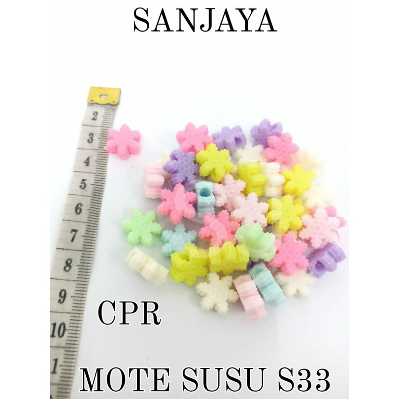 MOTE SUSU / MANIK SUSU / MANIK PASTEL / MOTE DOFF BAHAN AKRILIK UNTUK KERAJINAN DIY / MOTE SUSU MOTIF / MOTE SUSU ANEKA BENTUK / MOTE SUSU S01-S41 CPR