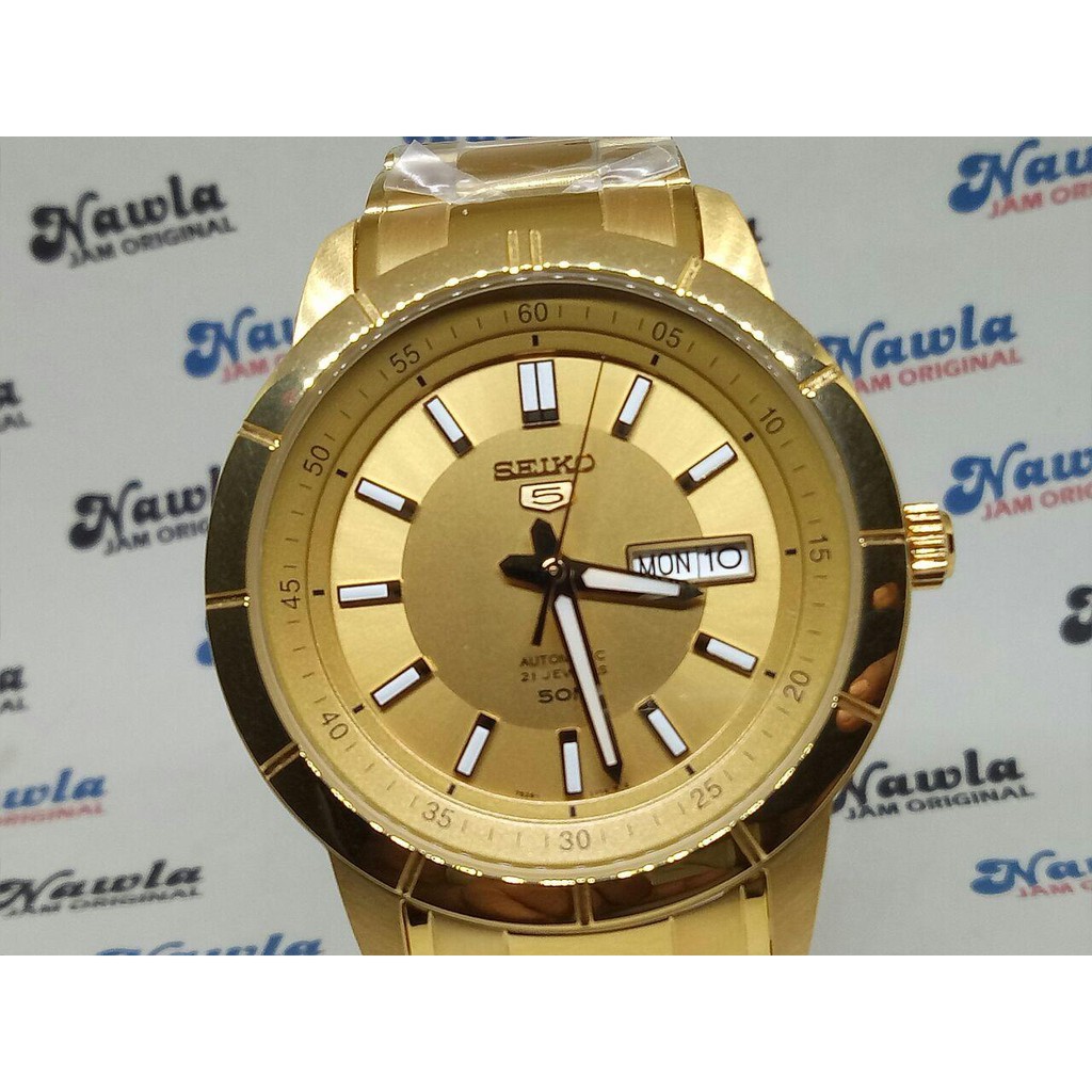 Seiko 5 Automatic SNKN62K1 Full Gold Polished - Jam Tangan Pria SNKN62