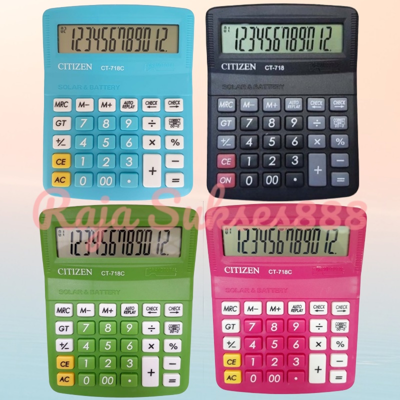

Pus Kalkulator 718 Warna Warni KALKULATOR CT 718 WARNA 12 DIGIT