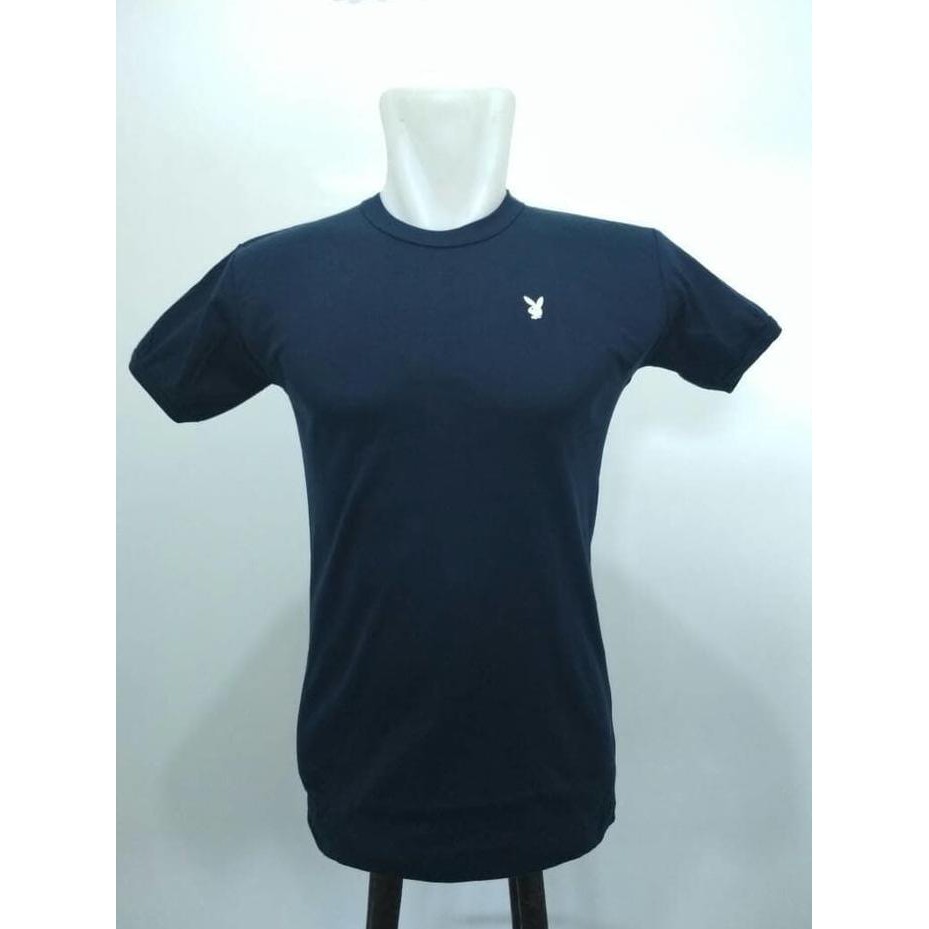 Promo Kaos Oblong Polos Body Fit O Neck Original Playboy Bahan Katun Lembut