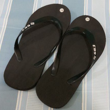 SANDAL JAPIT / SENDAL JEPIT DEWASA HITAM POLOS