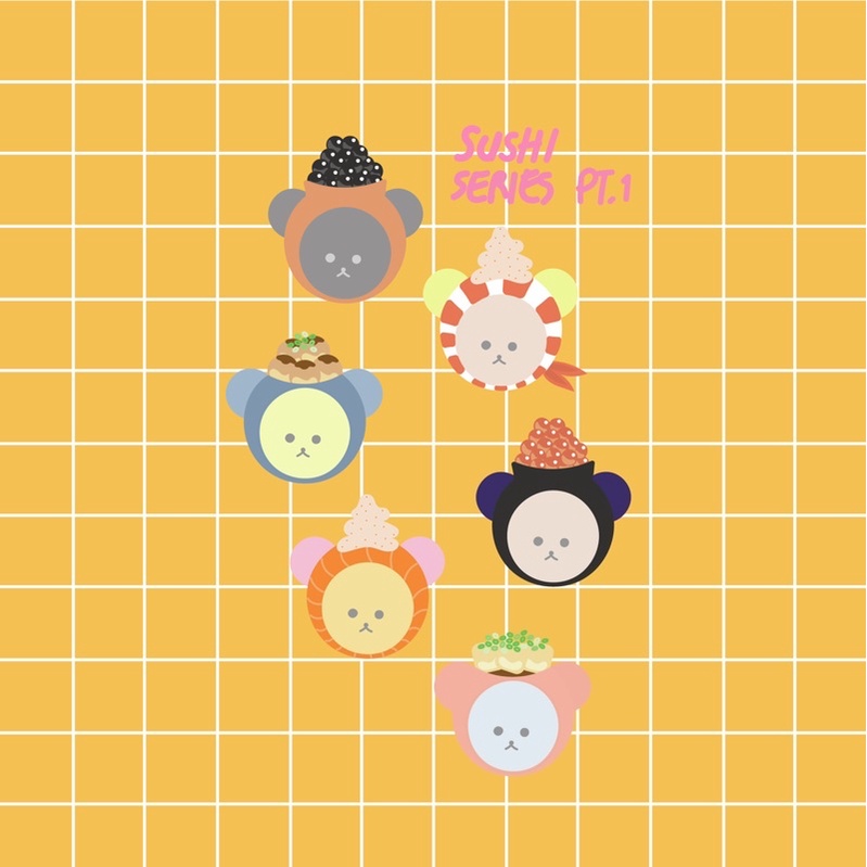 

[10 pcs]sticker freebies/sticker lucu/sticker bonus/sticker sushi