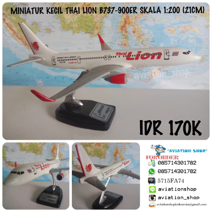 Miniatur Pesawat Garuda - Diecast Pesawat Jet - Diecast Pesawat Miniatur Pesawat Thai Lion Boeing