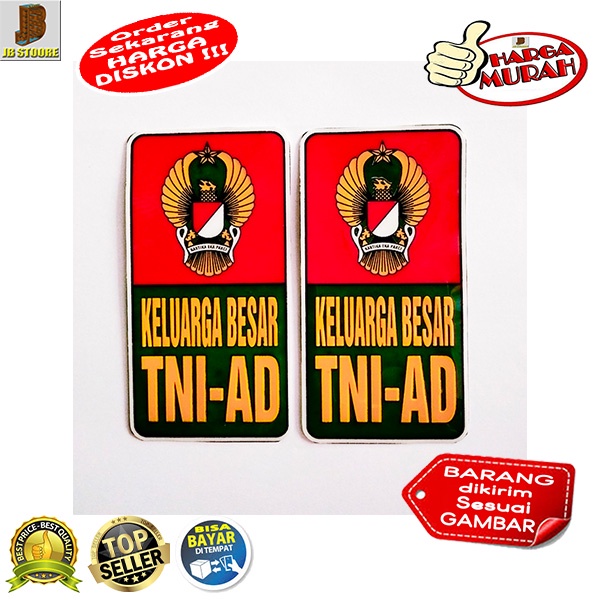 Jual Stiker Tni Ad Timbul Sepasang 2 Pcs Stiker Mobil Motor Tni Ad