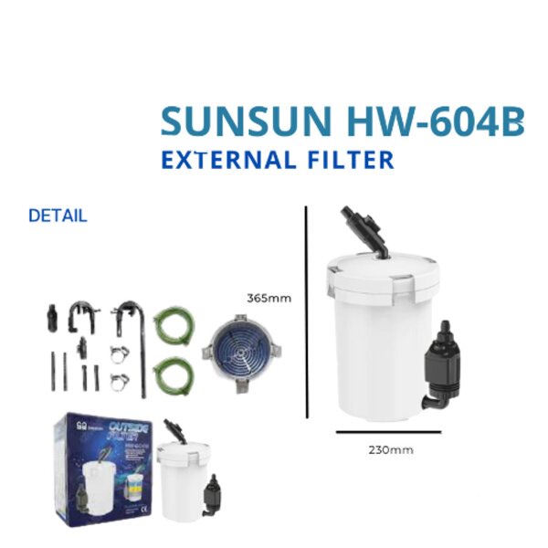 SUNSUN HW 604B External Filter Canister Aquarium Akuarium Aquascape