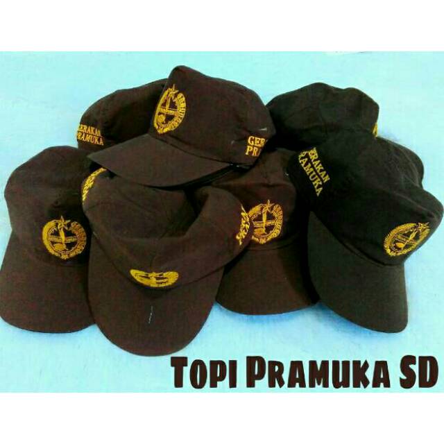 Topi SD pencis Pramuka coklat