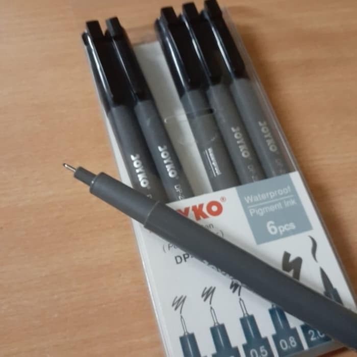 

Pendrawing- Drawing Pen Joyko 6Pcs Dp-298S Waterproof Set -Drawing-Pen.