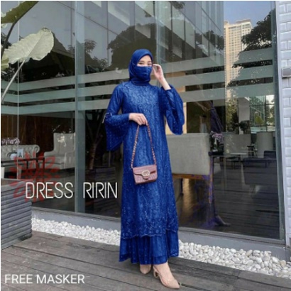 Baju Gamis Wanita Brukat Pesta Kondangan Edisi Lebaran Terbaru 2022 Model Kekinian Trendy Gamis Free
