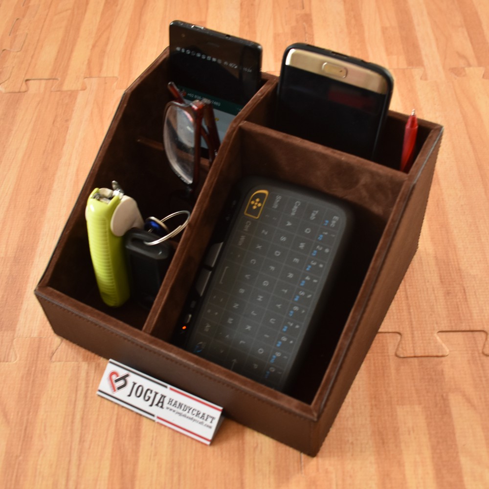 Exclusive Pen Holder Tempat Pensil &amp; alat tulis kantor - PU Leather desktop storage Stationery