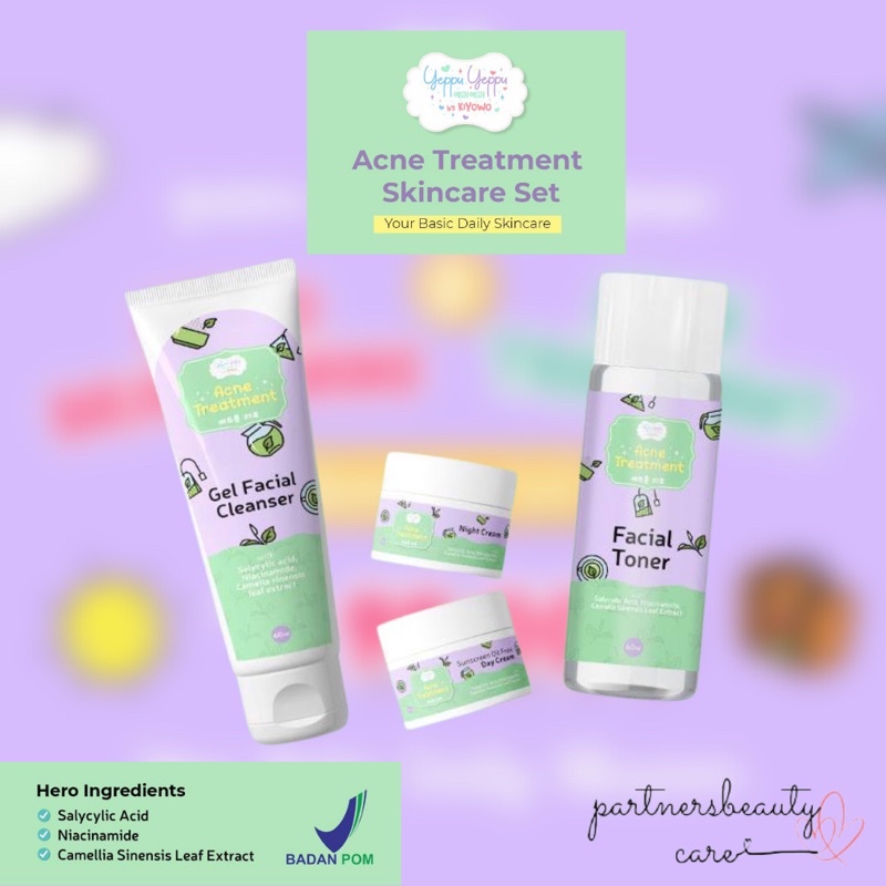•Beauty• Paket Skincare Yeppu-Yeppu By Kiyowo Travel Size BPOM Halal Paket Skincare Acne Treatment Dan Hello Brightening Perawatan BPOM YeppuYeppu By Kiyowo Yeppu Yeppu By Kiyowo Skincare Travelsize Package-3