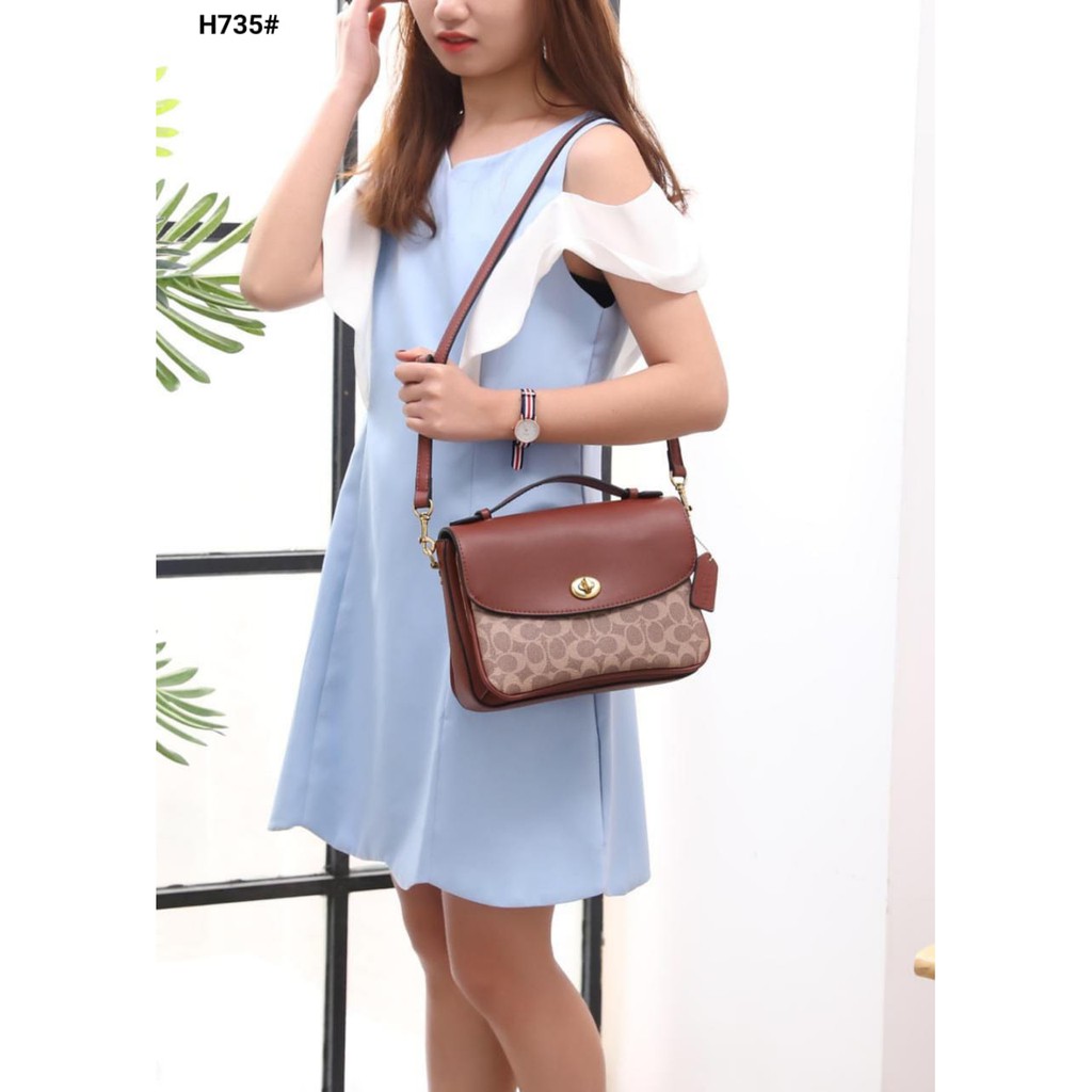 S-BEST SELLER Coach Cassie Bag Crossbody In Signature + Box H735#